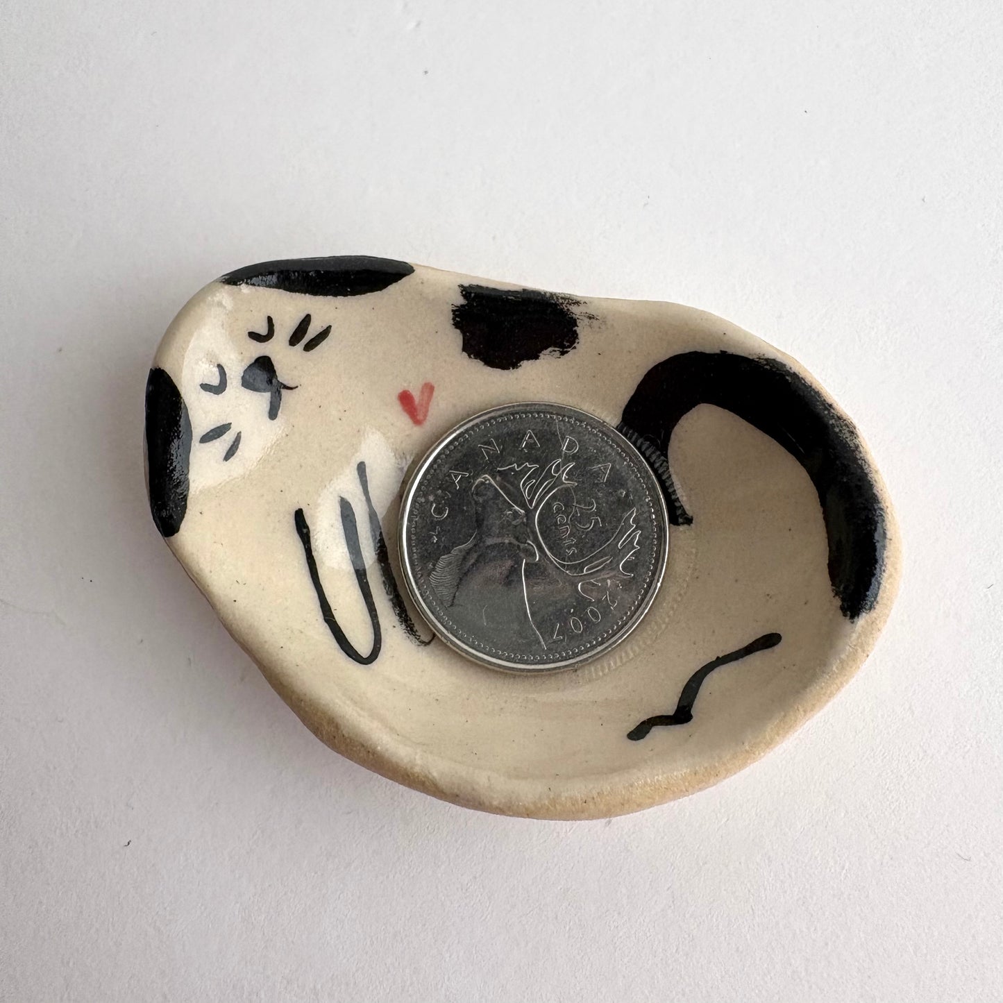 Tiny Handcrafted Ceramic Dog Dish (2” x 1.25”)