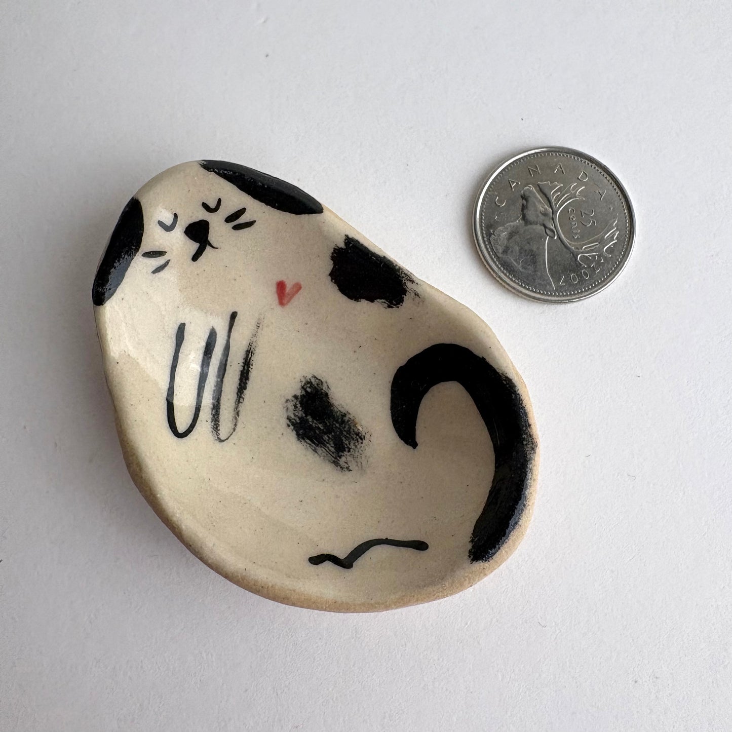 Tiny Handcrafted Ceramic Dog Dish (2” x 1.25”)