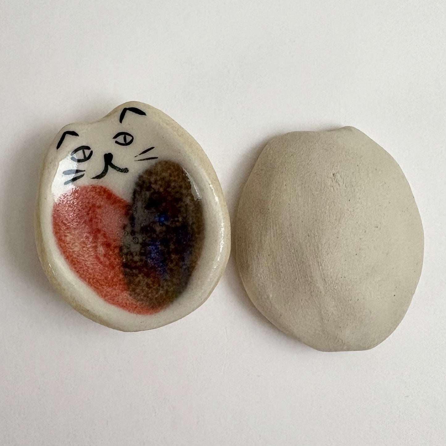 Handmade Ceramic Cat Worry Stone