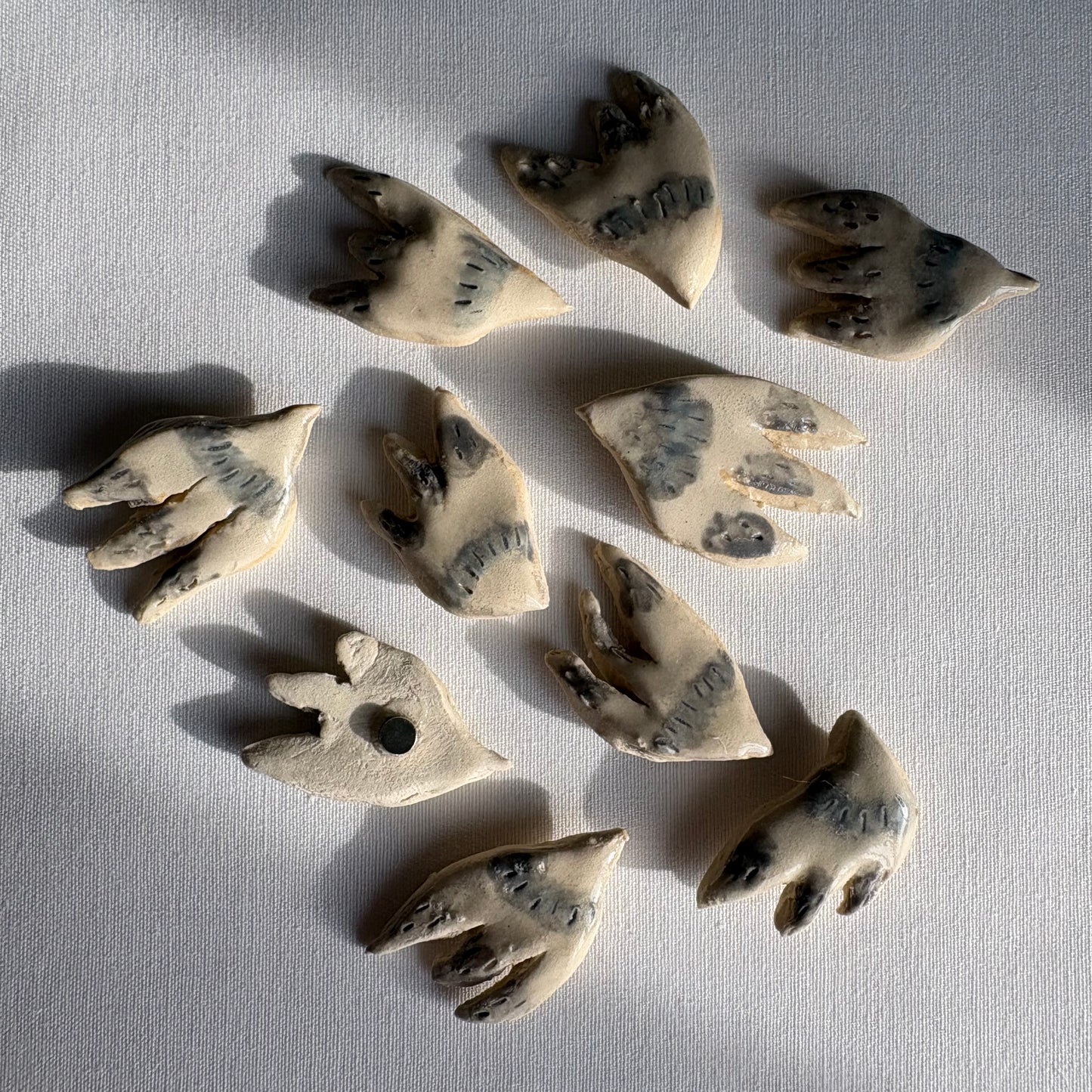 Tiny assorted ceramic magnets: Decorative