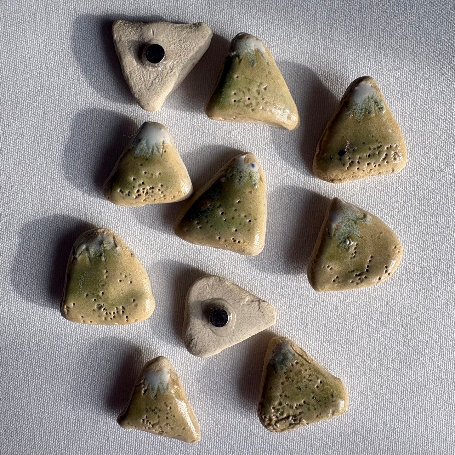 Tiny assorted ceramic magnets: Decorative