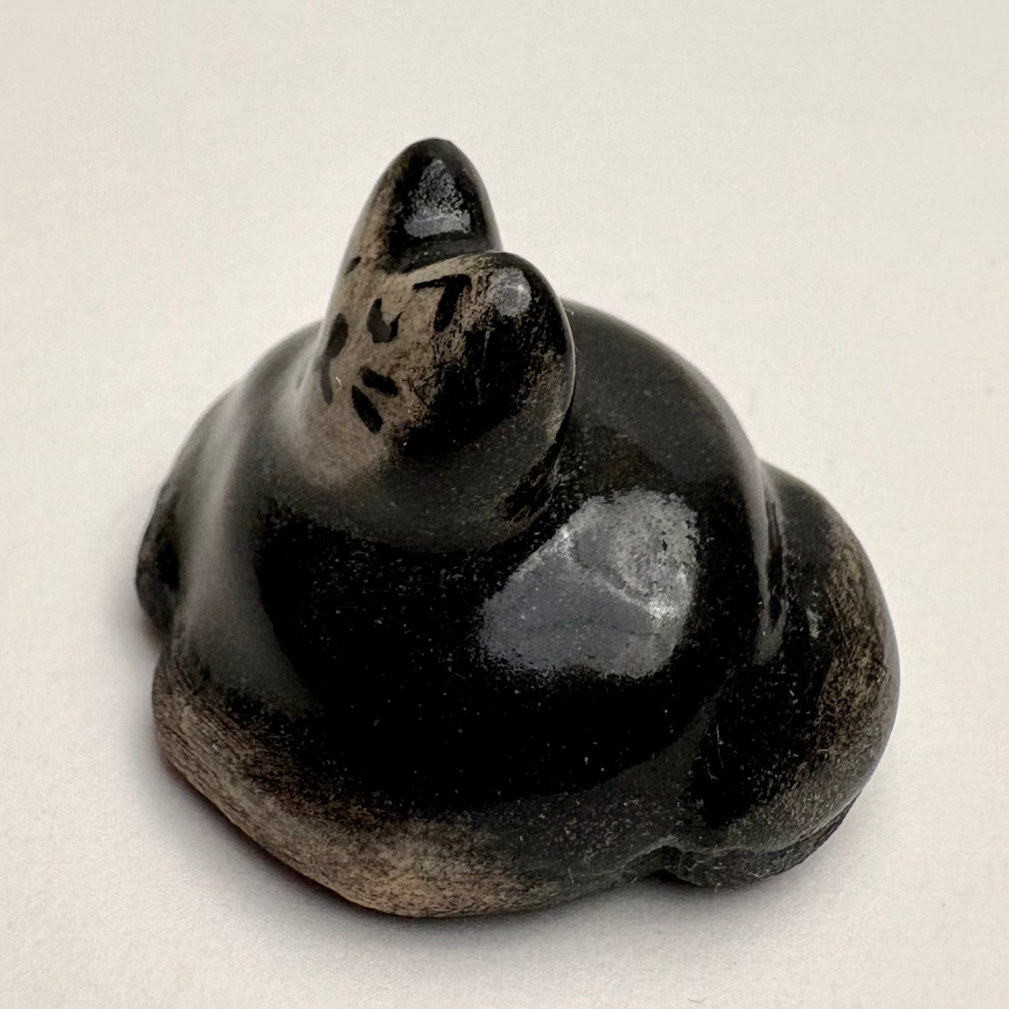 Handmade Mini Black Tuxedo Cat Sculpture • Ceramic Cat Figurine • Tiny Desk Buddy • Collectible Pottery Cat • Gift for Cat Lovers