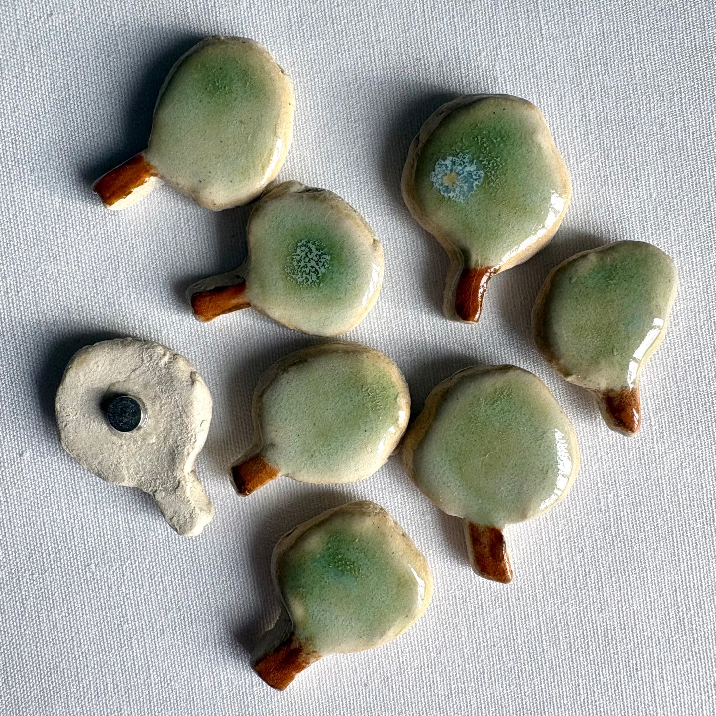 Tiny assorted ceramic magnets: Decorative