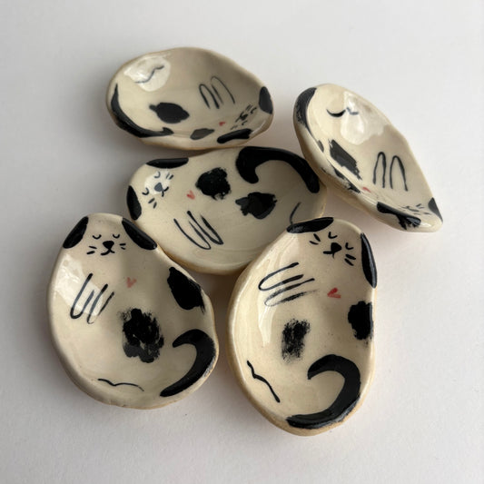 Tiny Handcrafted Ceramic Dog Dish (2” x 1.25”)