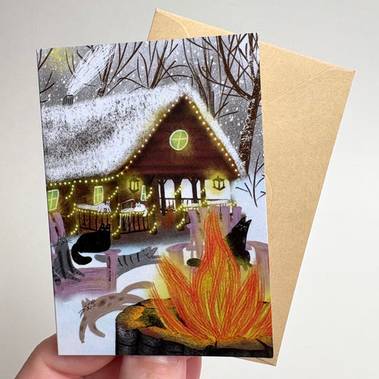 Mini card: Winter Fire Pit