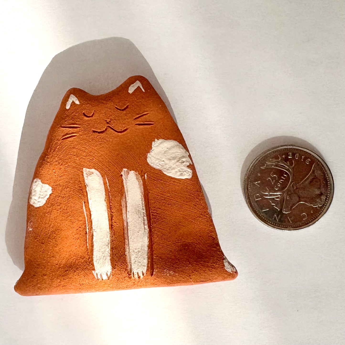 Terracotta Cat Sugar Saver and Essential Oil Diffuser – Handcrafted Standing Figurine