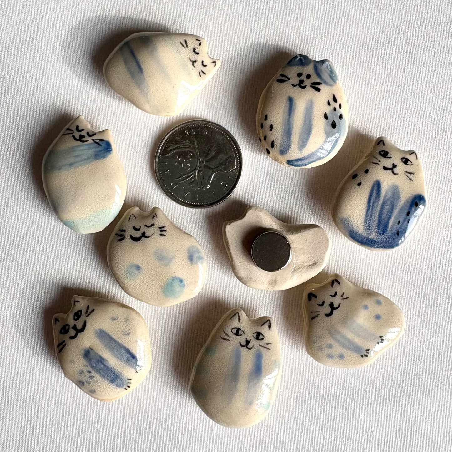 Tiny Cat-Shaped Ceramic Magnets: Bright and Assorted