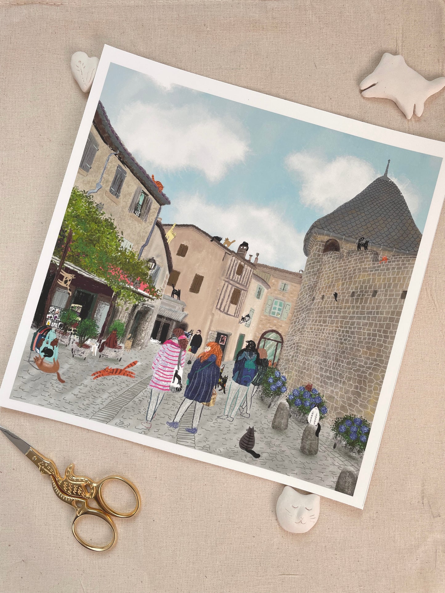 Print: Carcassone- Wall Art, Wall Hangings