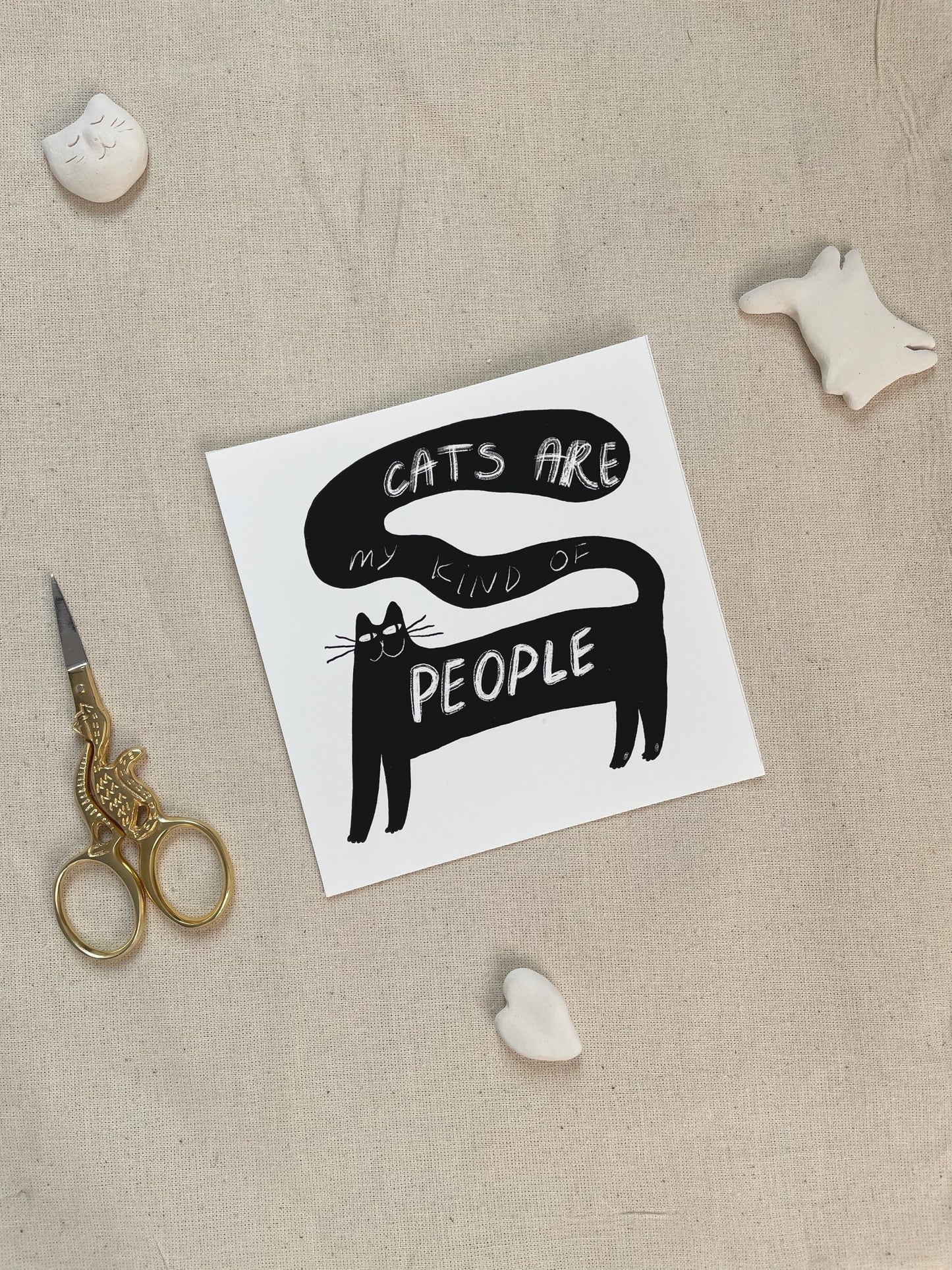 Print: Cats are my Kind of People - Wall Art, Wall Hangings