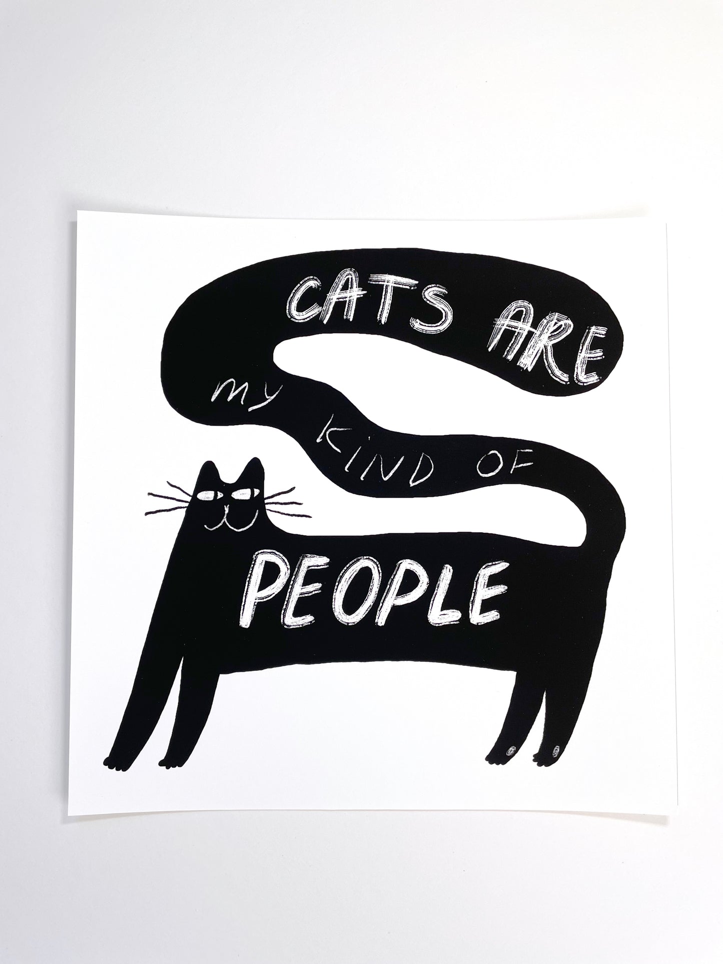 Print: Cats are my Kind of People - Wall Art, Wall Hangings