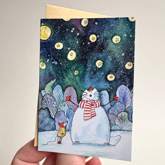 Mini card: I made a snowman