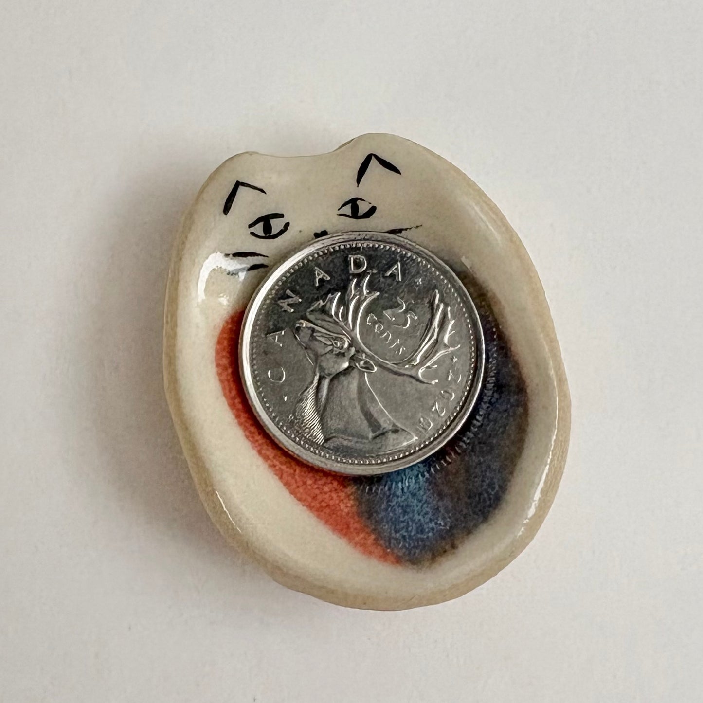Handmade Ceramic Cat Worry Stone