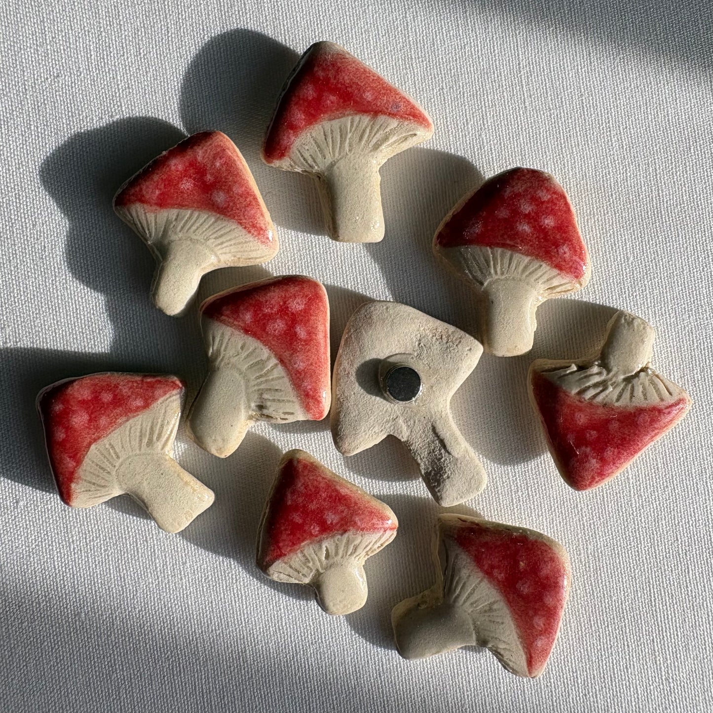 Tiny assorted ceramic magnets: Decorative
