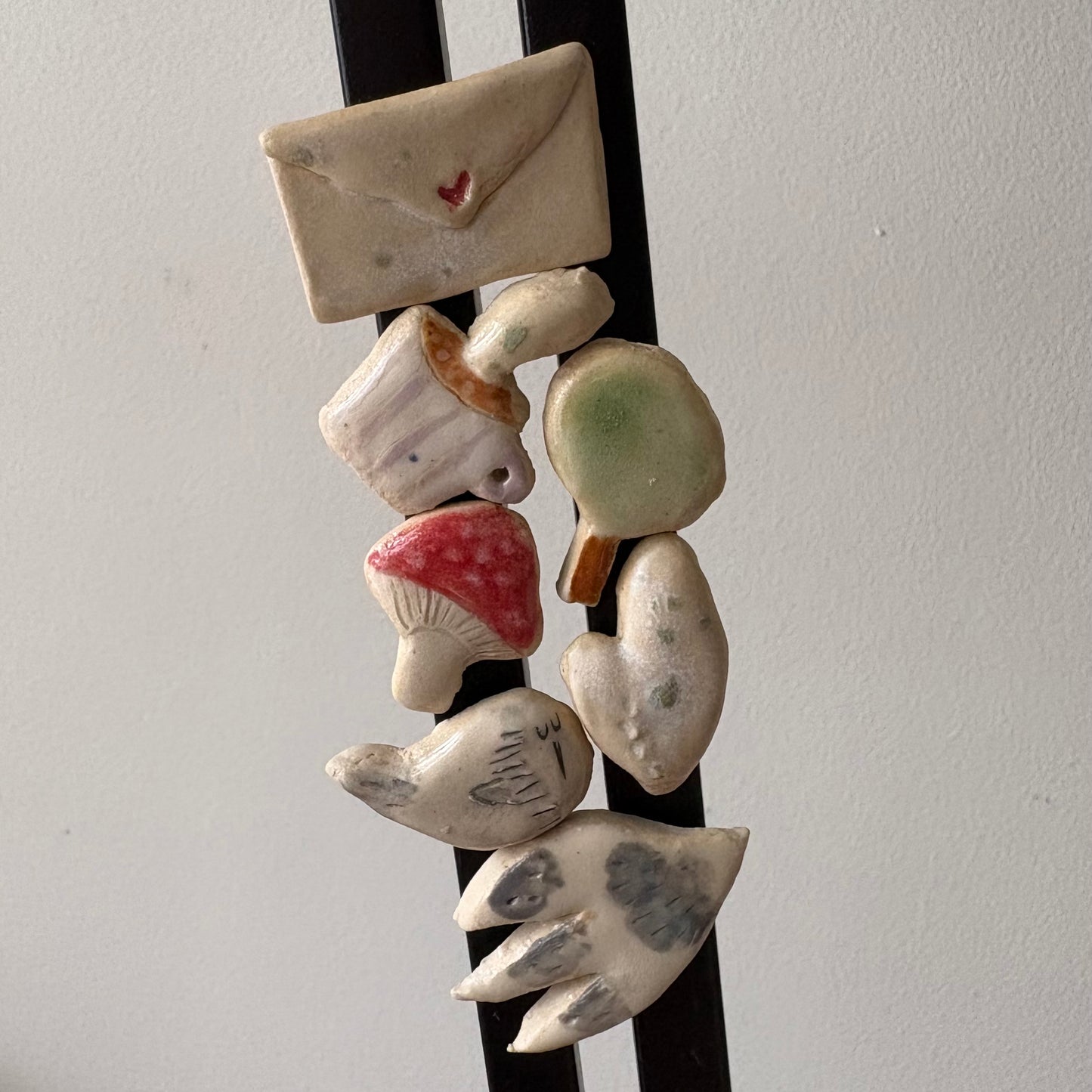 Tiny assorted ceramic magnets: Decorative