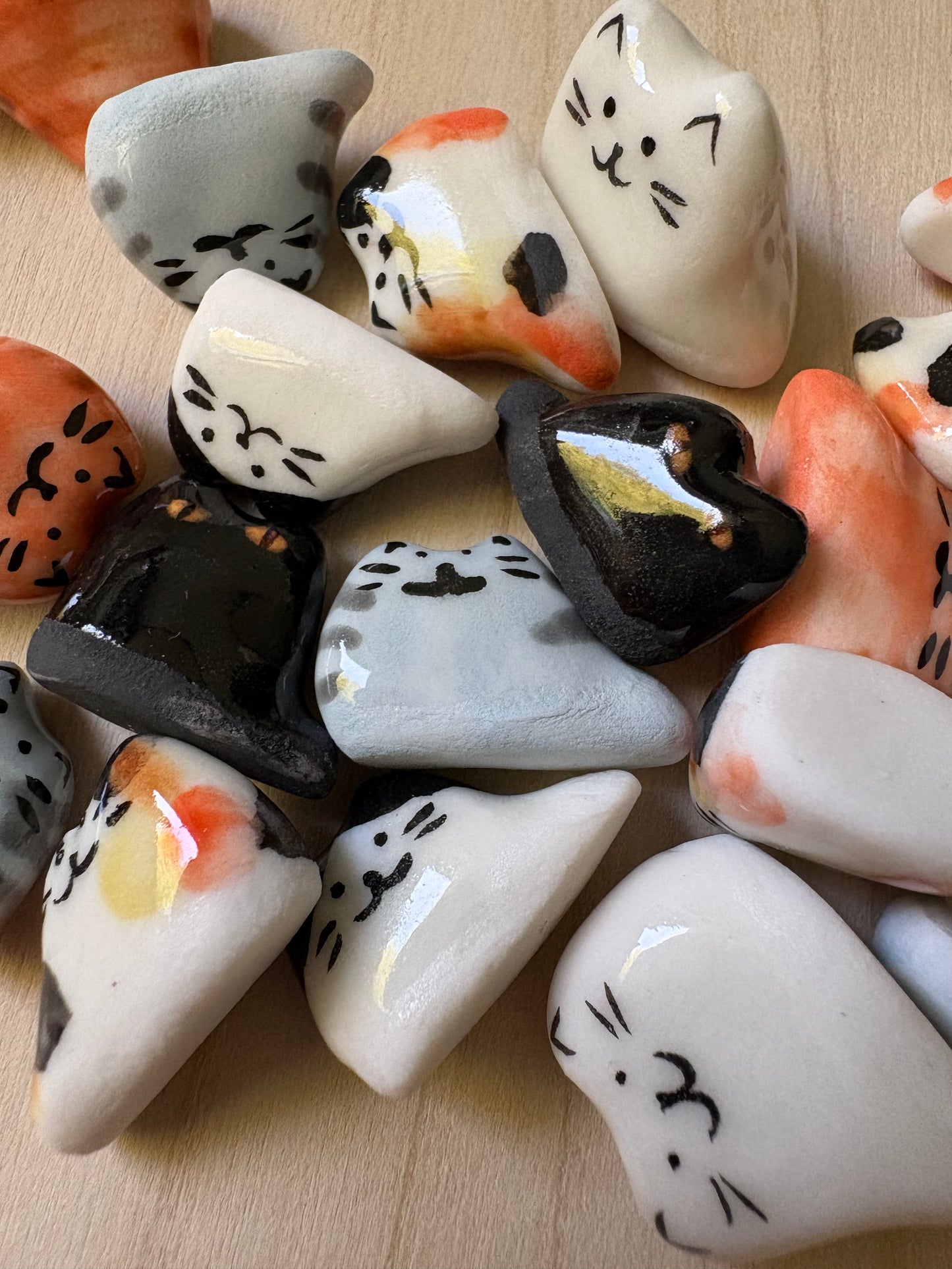 Tiny Porcelain Cat – Hand-Sculpted Mini Kitty Figurine (Selected at Random)