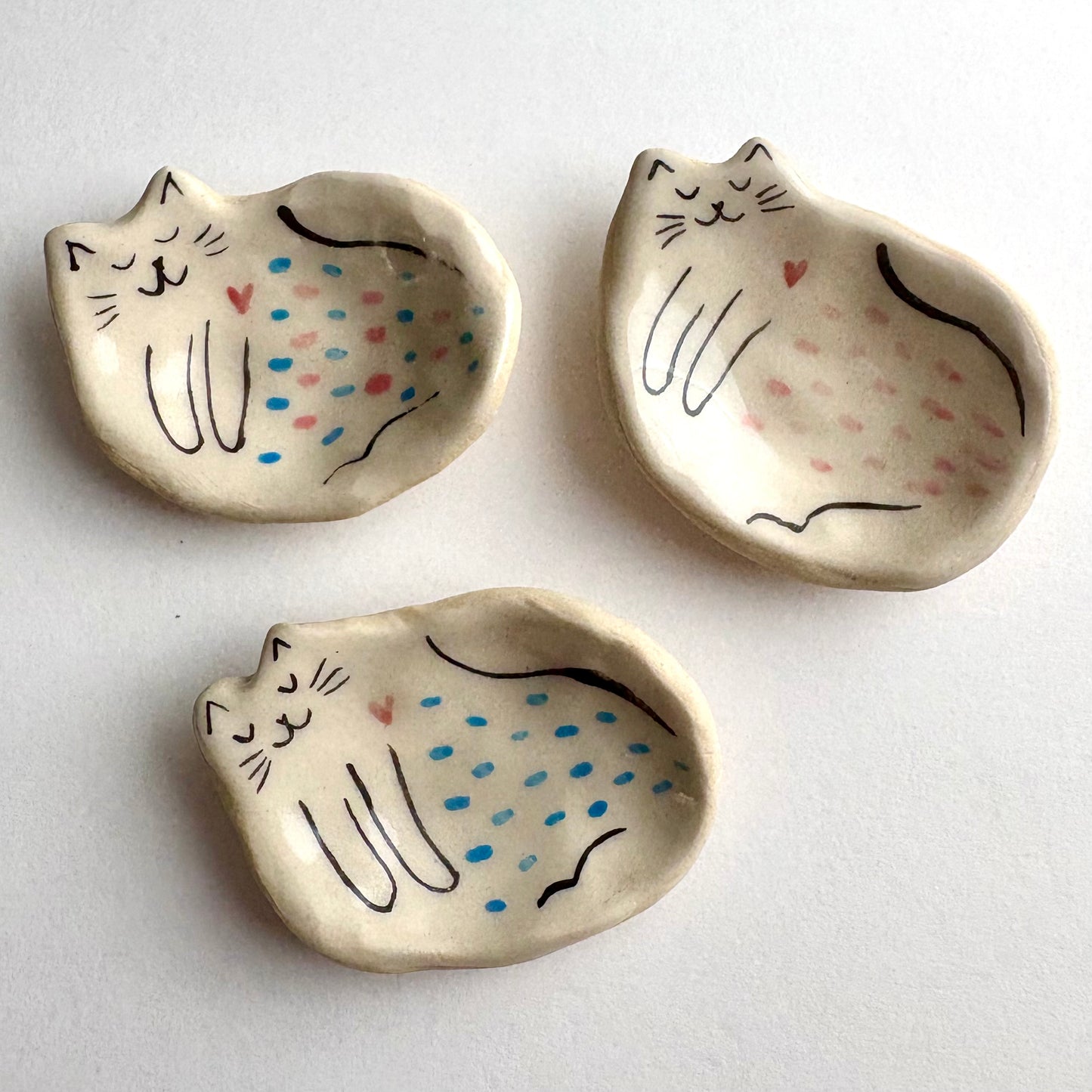 Tiny Handcrafted Ceramic Dish – Creamy Glazed Mini Catchall (2” x 1.25”)