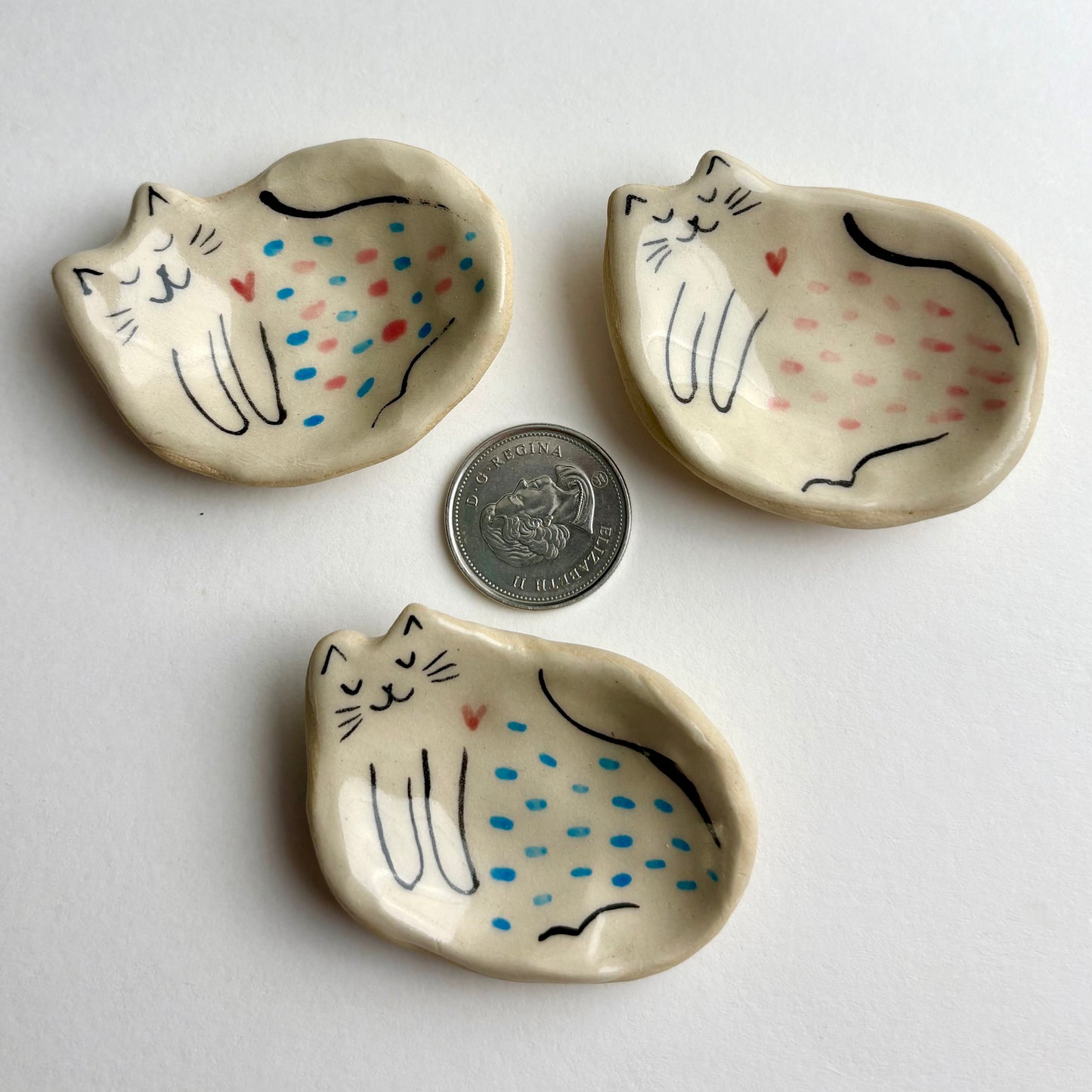 Tiny Handcrafted Ceramic Dish – Creamy Glazed Mini Catchall (2” x 1.25”)