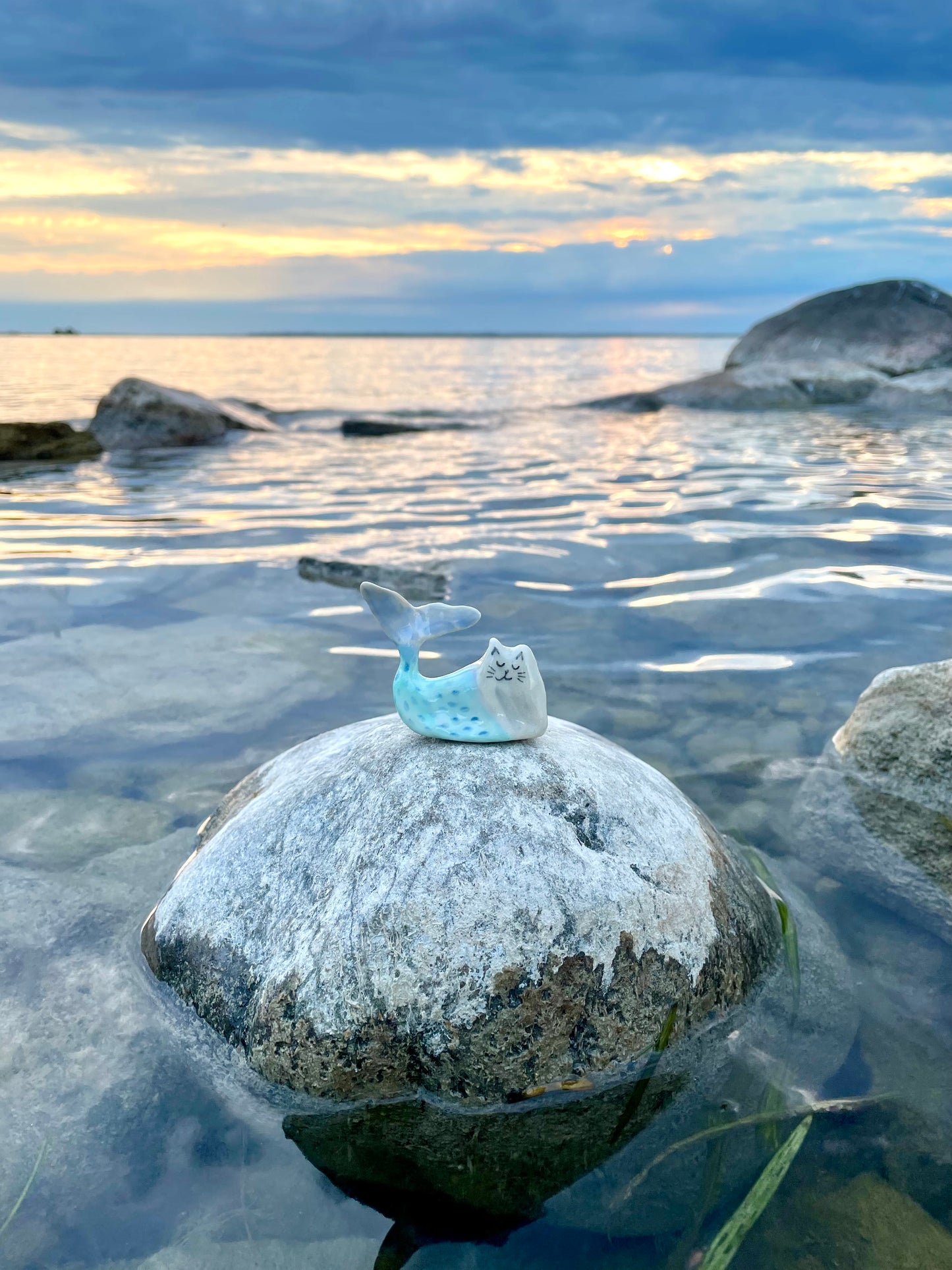 Cat figurine: Cat mermaid