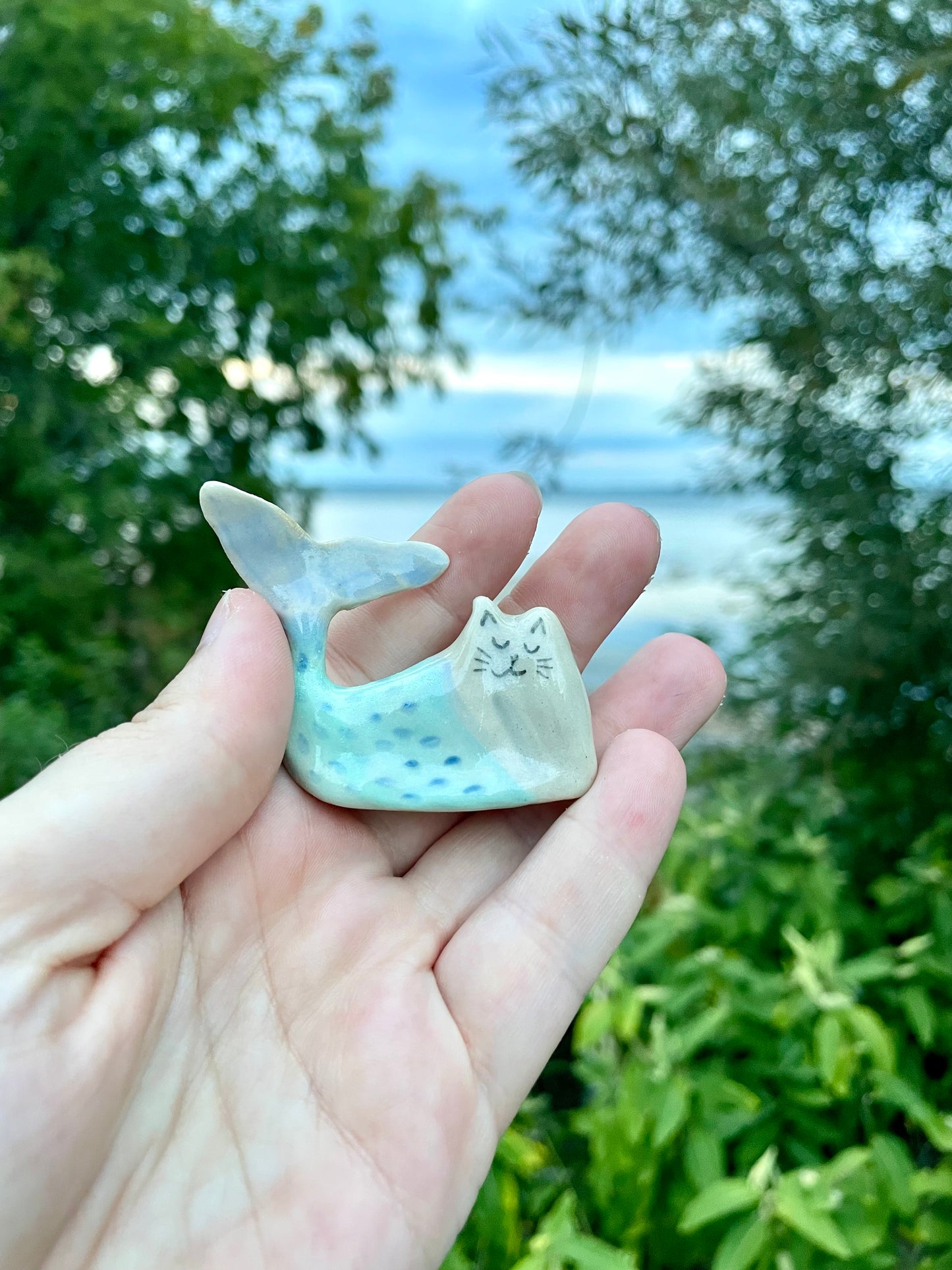 Cat figurine: Cat mermaid