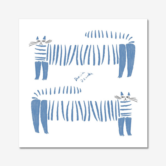 Impression d'art de chat : Chat féerique avec des lucioles dans une illustration de forêt magique