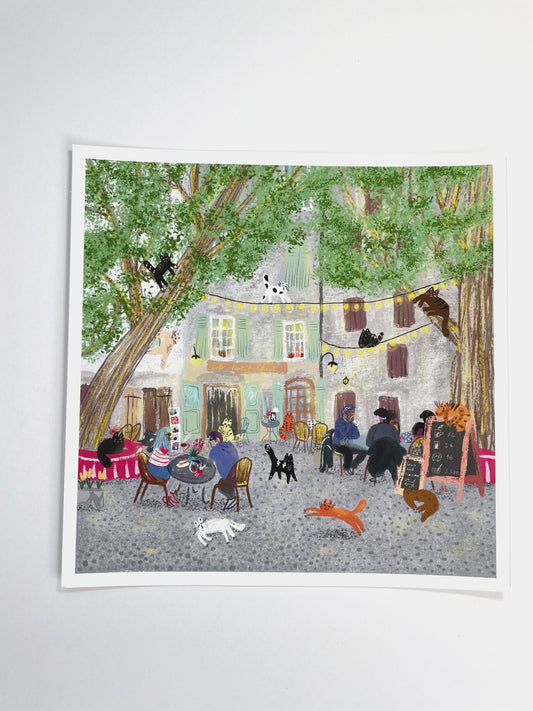 Print: Le Petit Chat Restaurant (France) - Wall Art, Wall Hangings