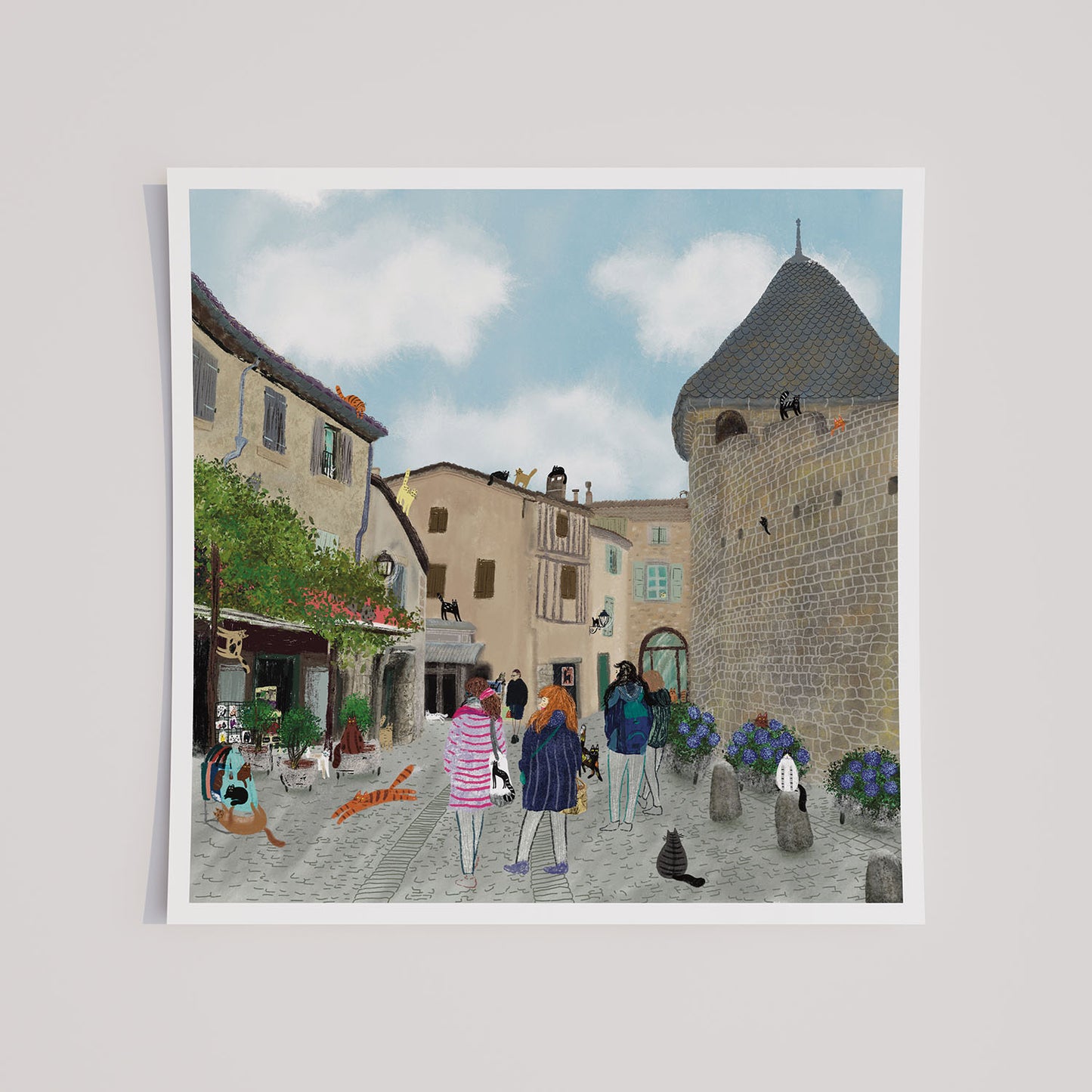 Medieval Town of Carcassonne Unframed Print