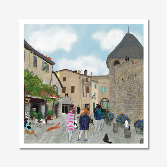 Medieval Town of Carcassonne Unframed Print