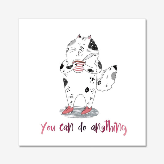 Cat print: Inspirational cat print/ pattern/ illustration/ painting/ giclee unframed on paper 8,5"