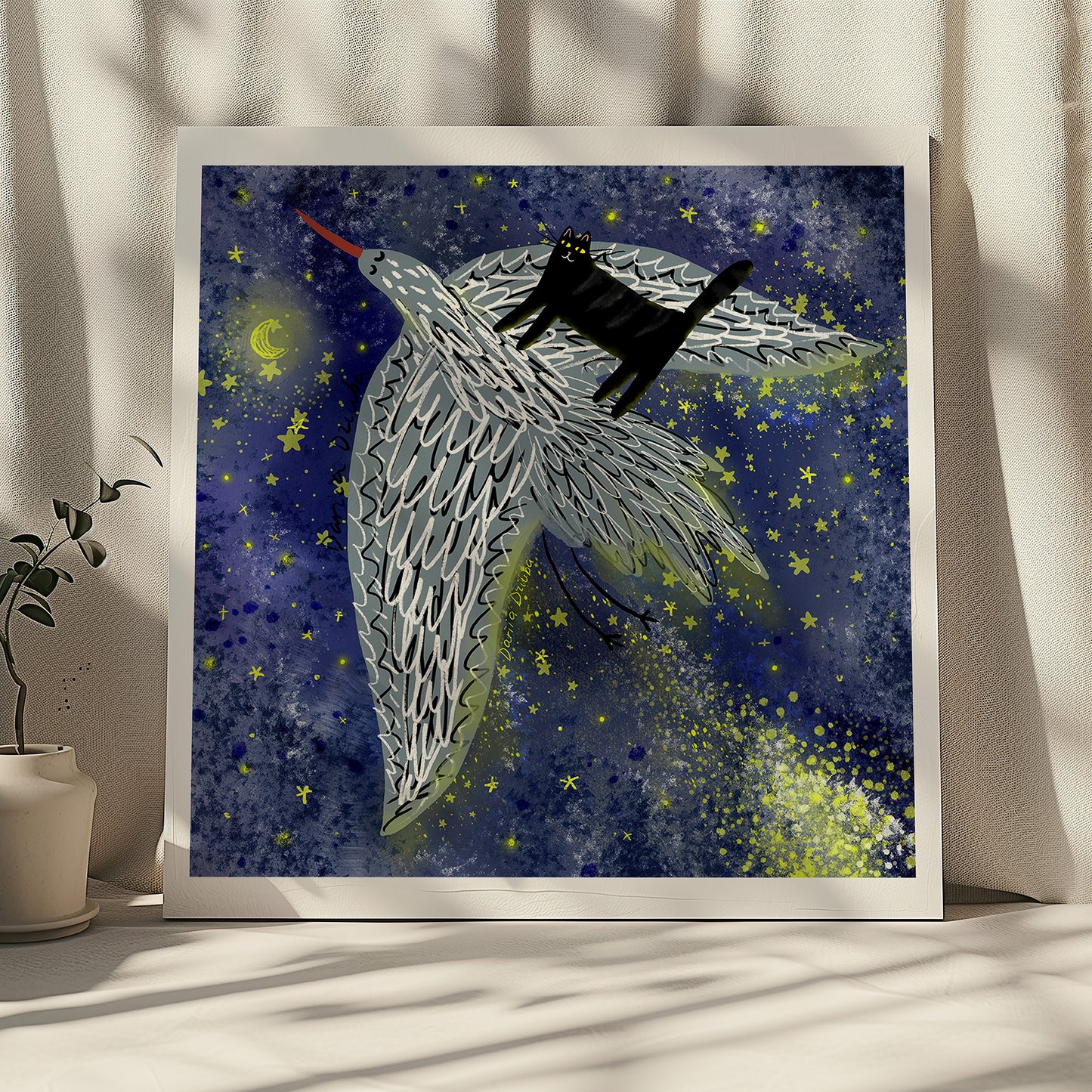 Unframed Art Print: Flying a Bird