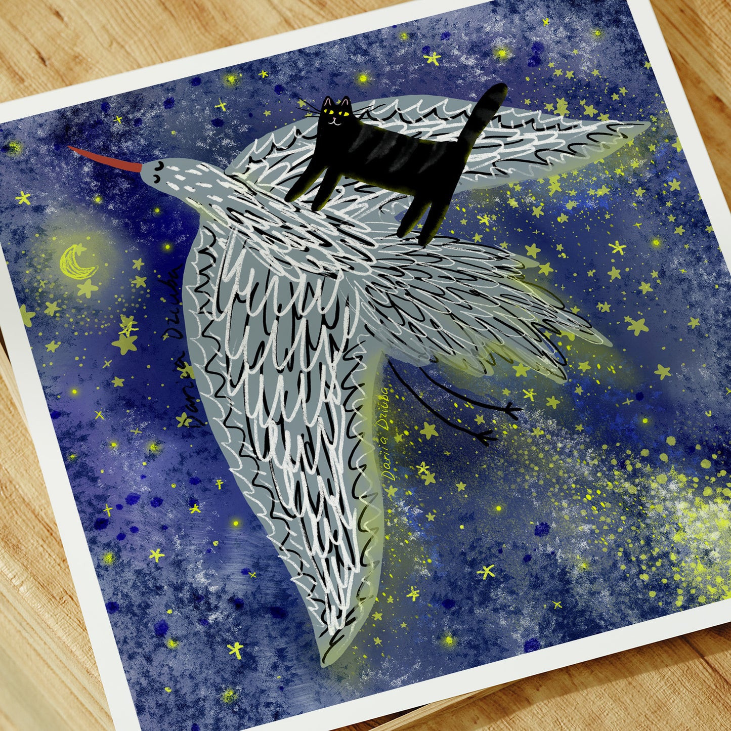 Unframed Art Print: Flying a Bird