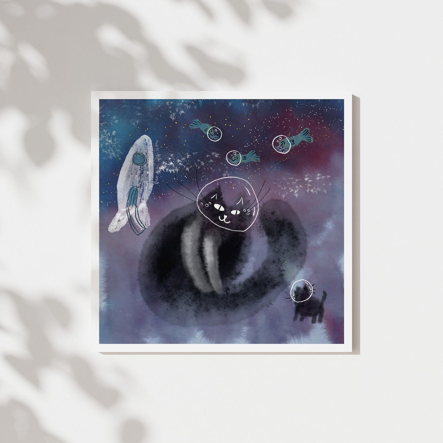 Unframed Art Print: Cats underwater