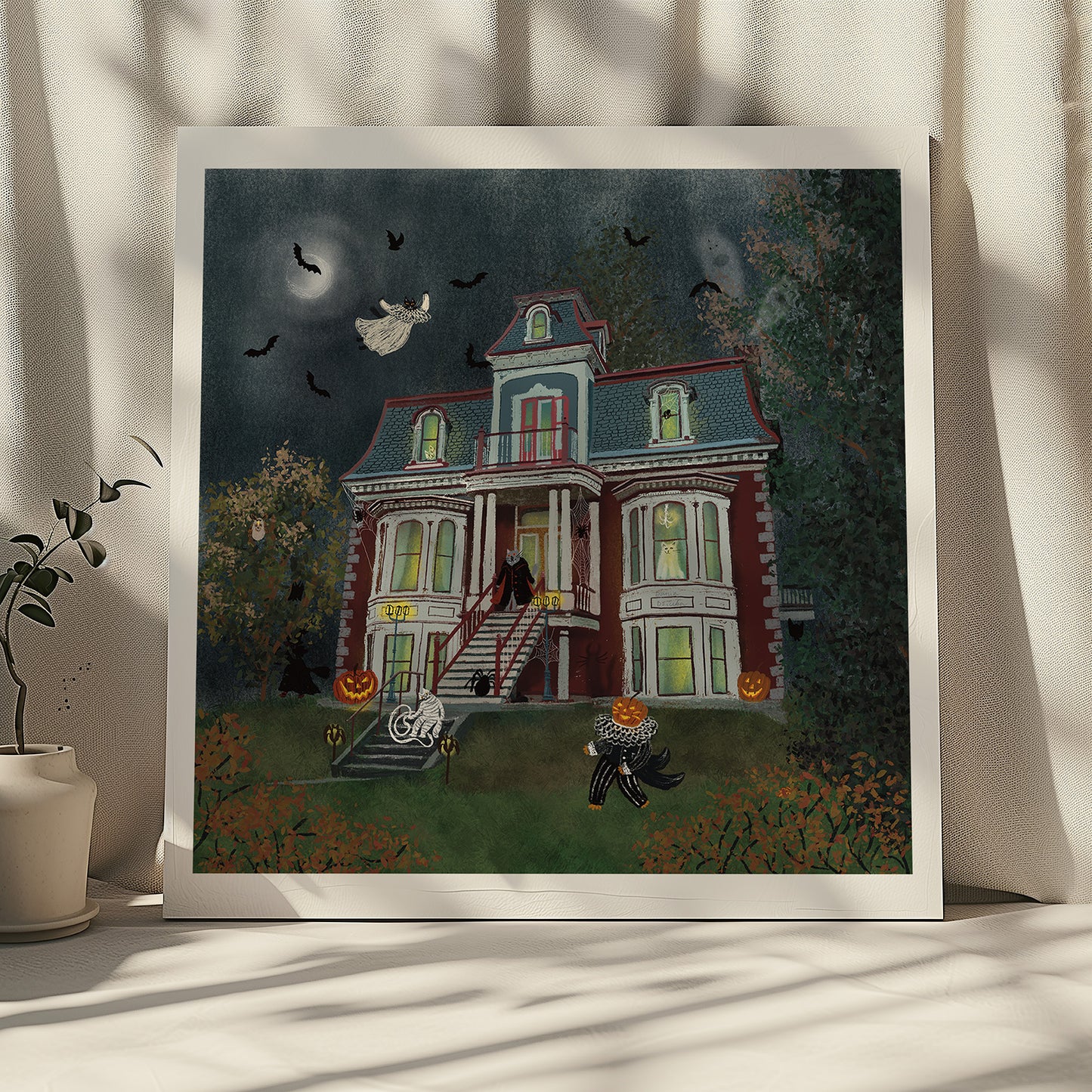 Unframed Art Print: Halloween At Mansion