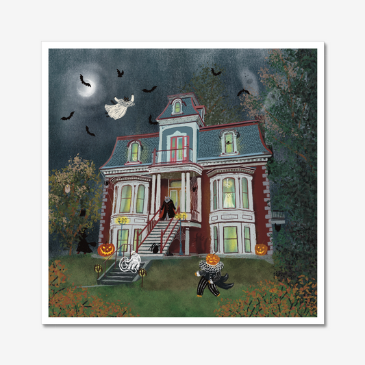 Unframed Art Print: Halloween At Mansion