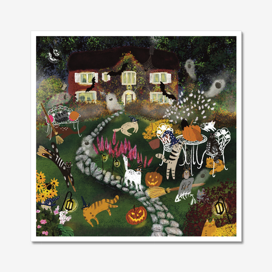 Unframed Art Print: Mystical Meow Manor