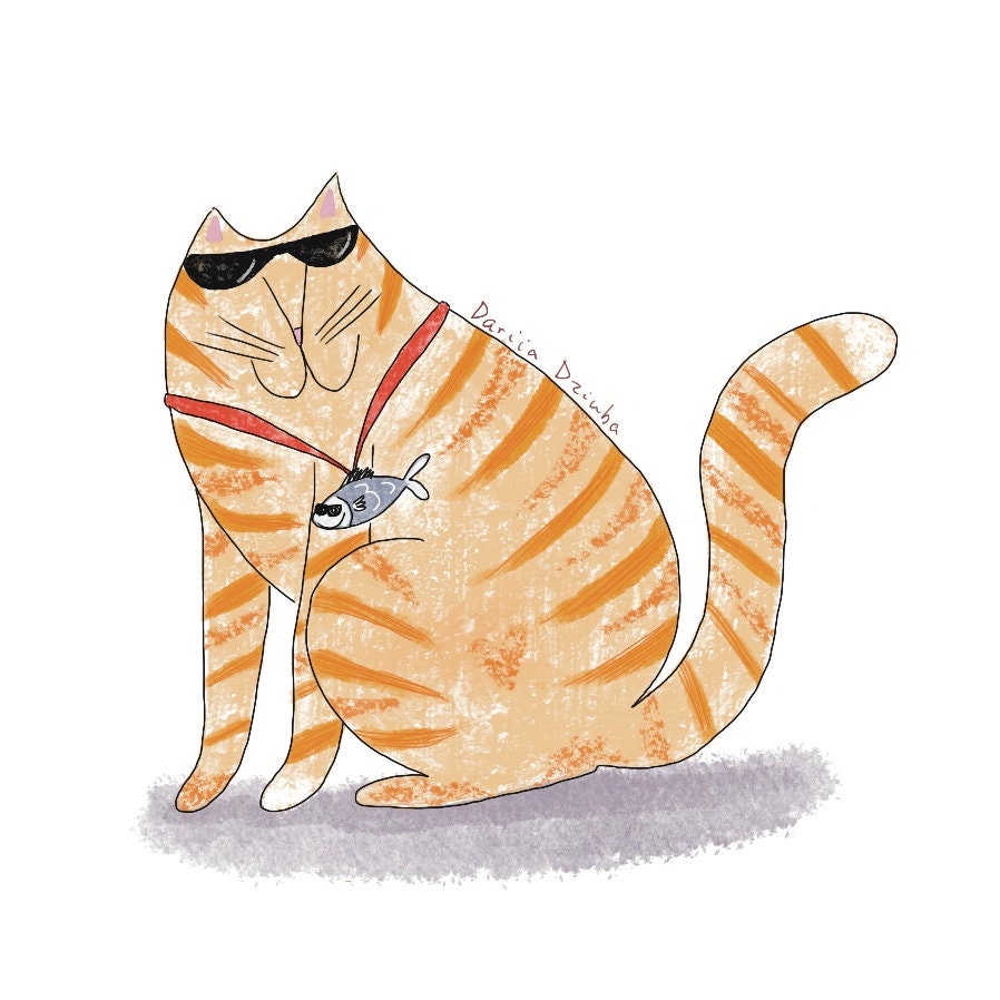 Sticker: Cool gangsta cat sticker