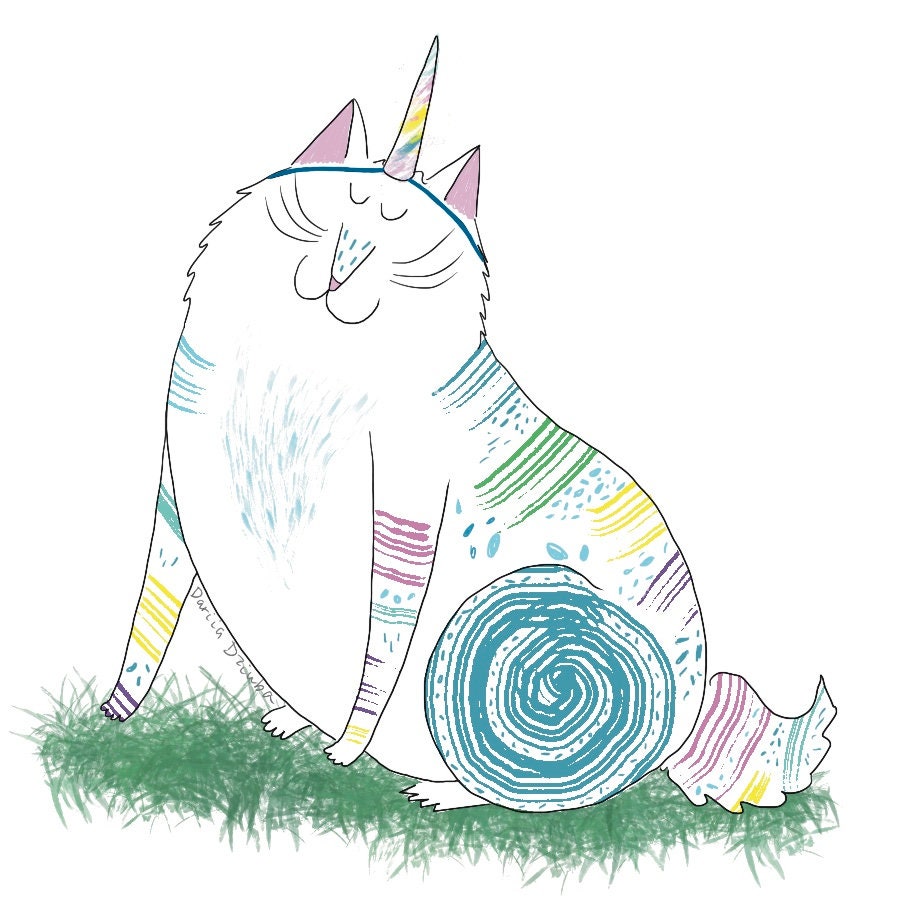 Sticker: Magical unicorn kitty sticker