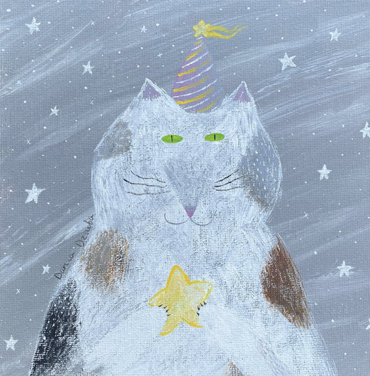 Cat & Star: Greeting card