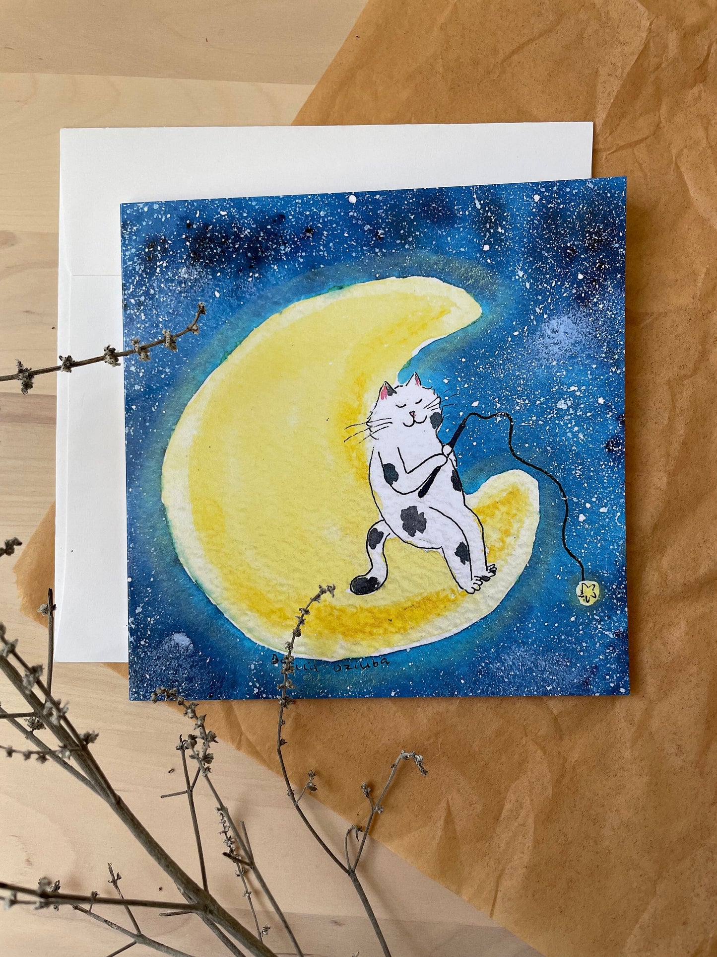 Catching stars: Greeting card