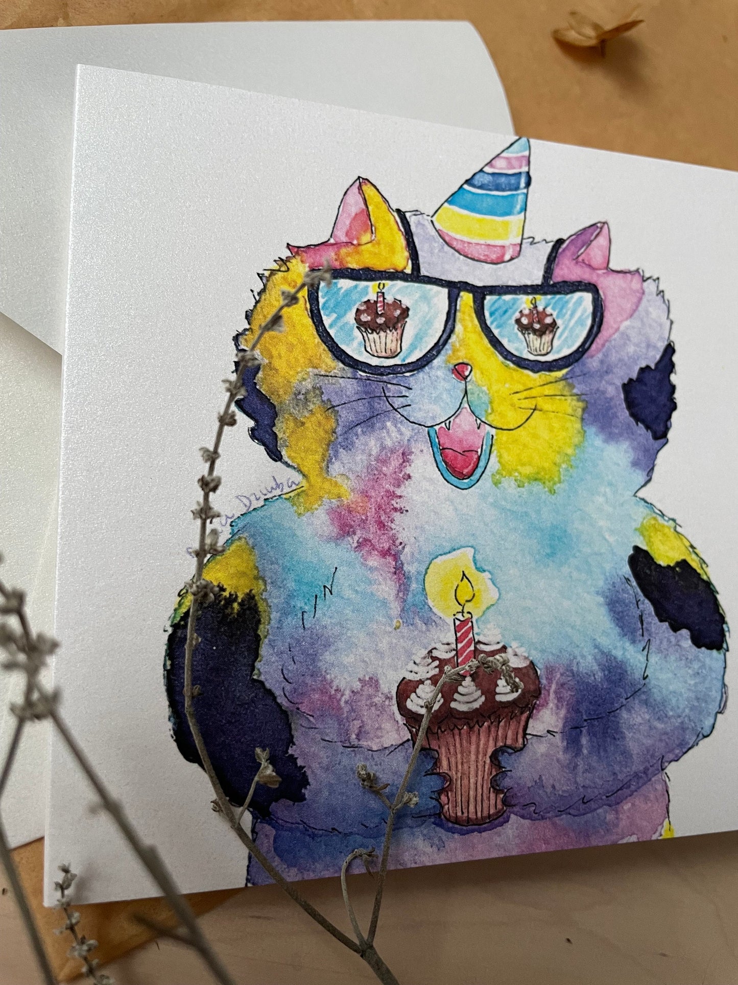 Birthday cupcake: Mini-card