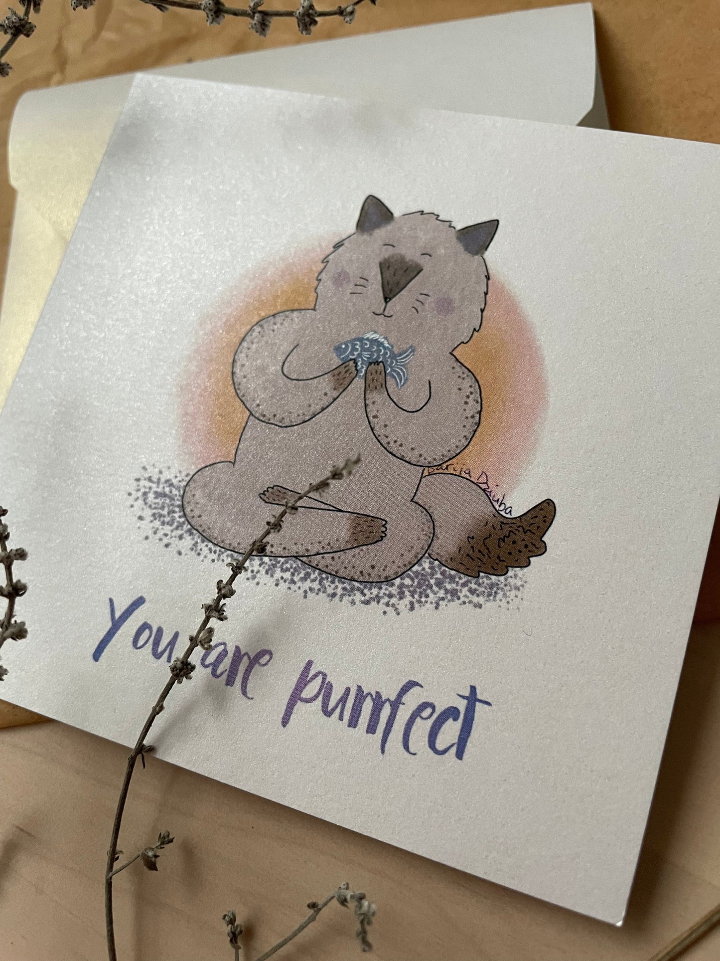 You are purrfect: Mini-card