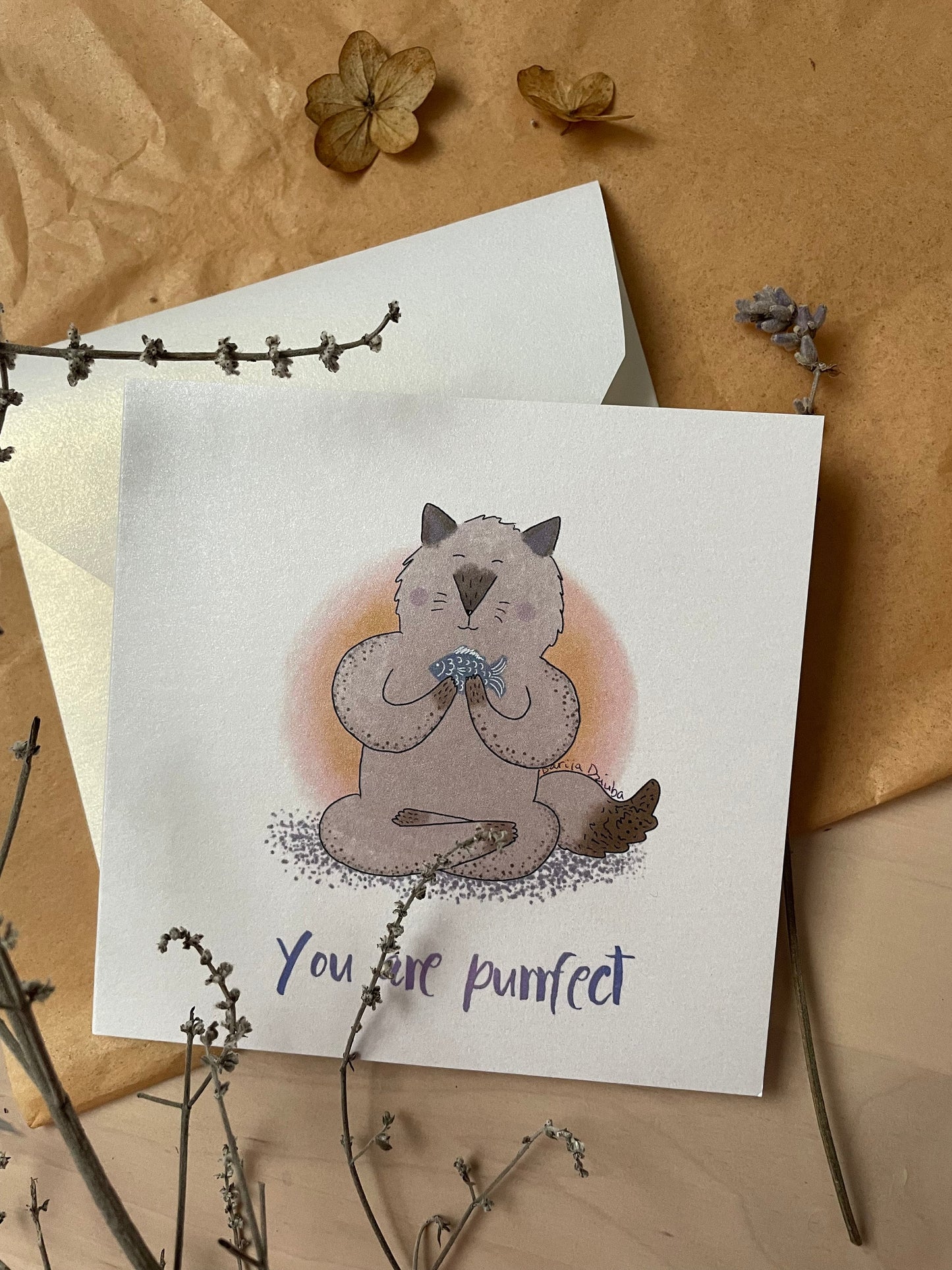 You are purrfect: Mini-card