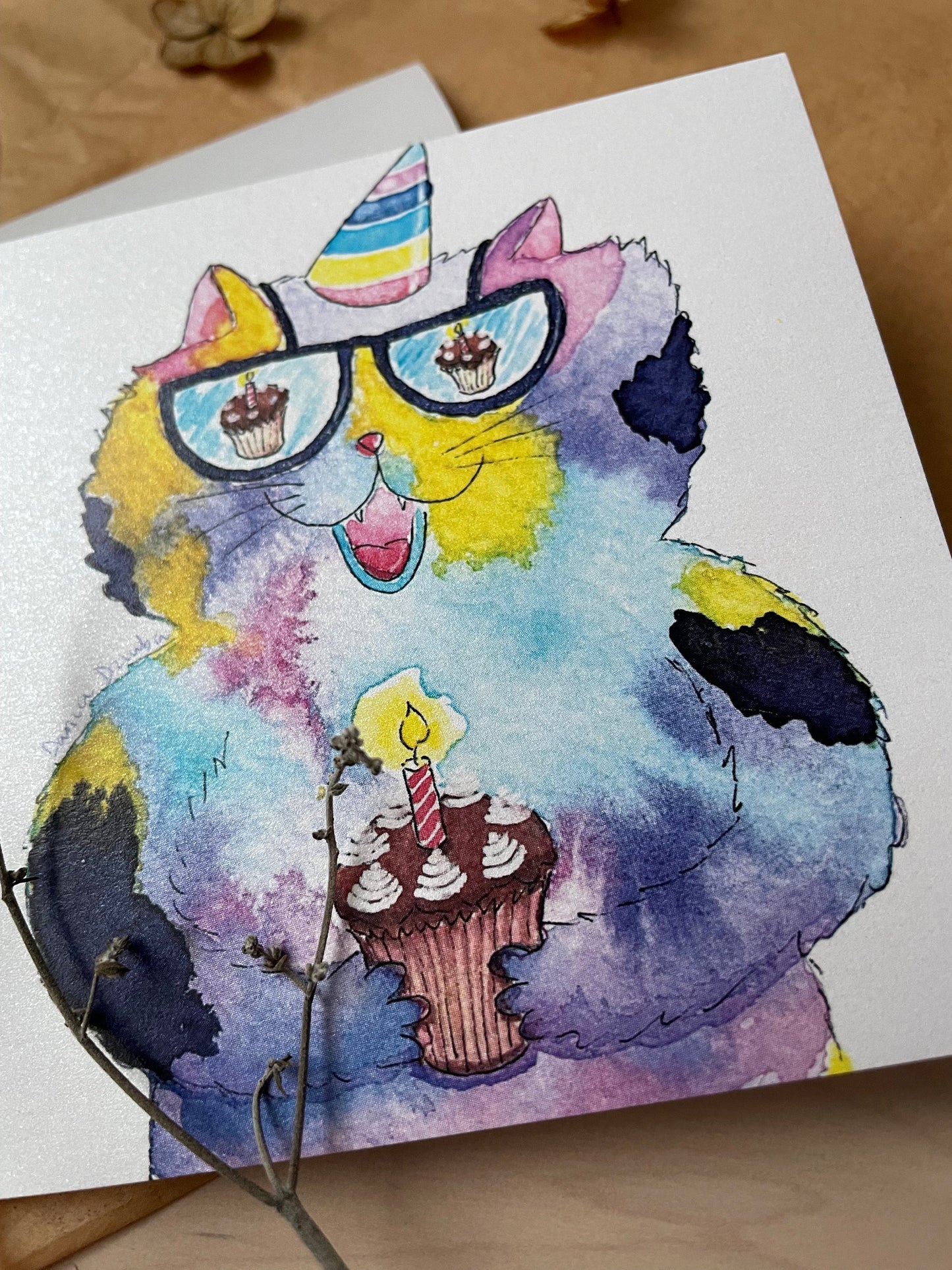 Birthday cupcake: Mini-card