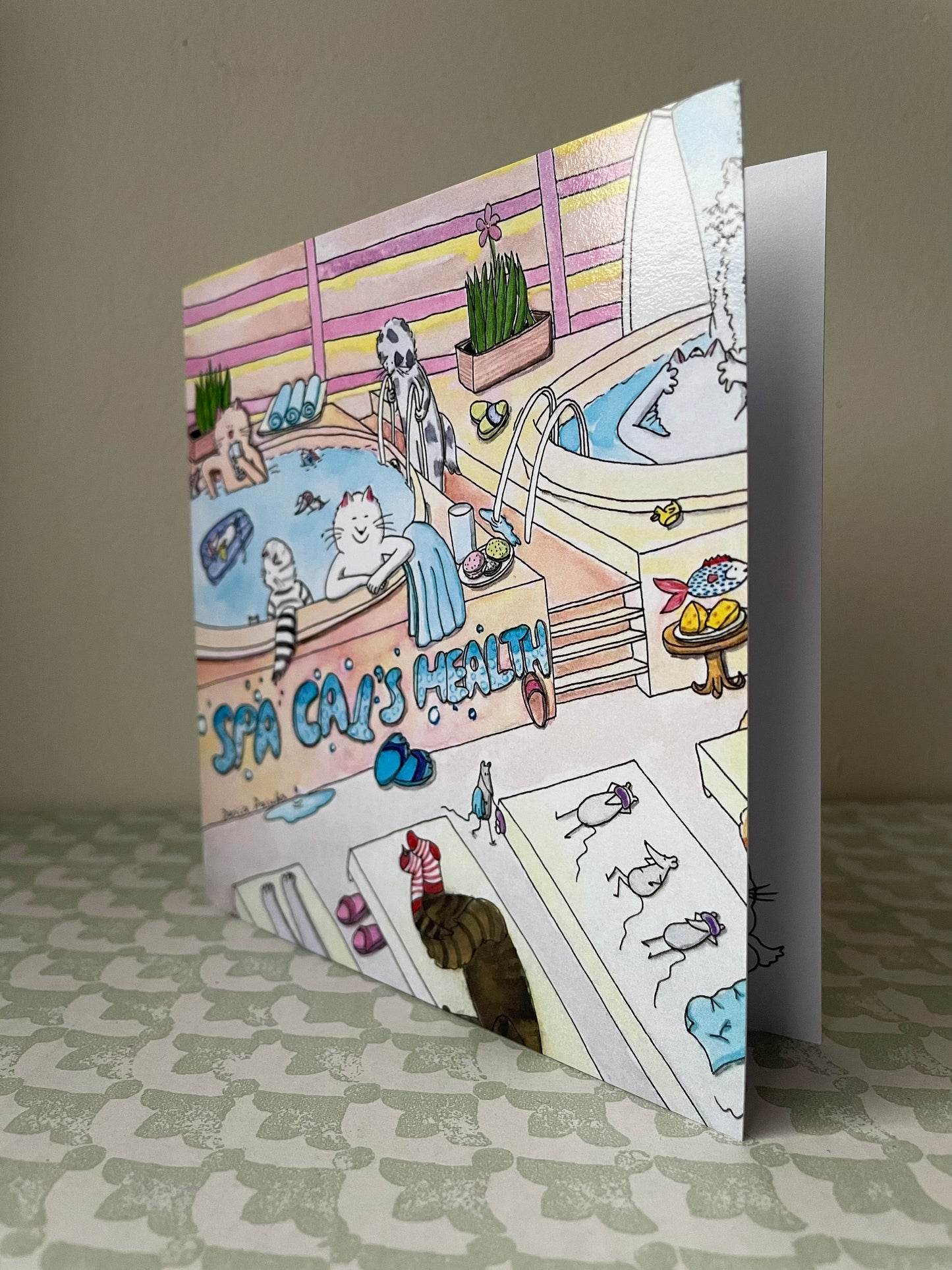 Cats and mice at SPA: Greeting card