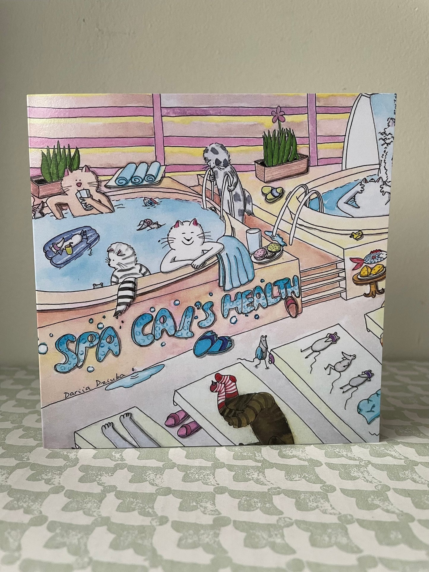 Cats and mice at SPA: Greeting card