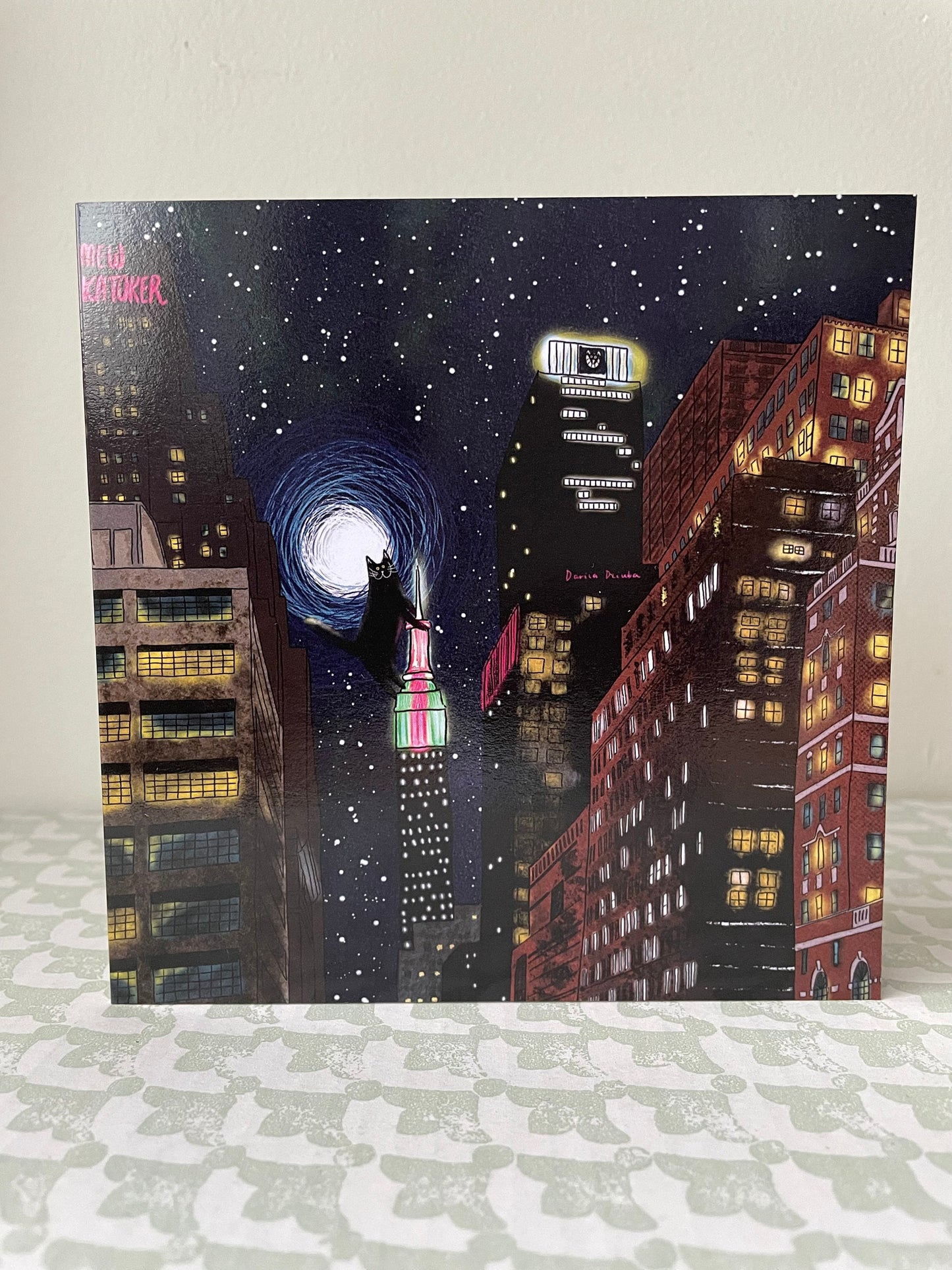 Cat Kong in New York: Greeting card