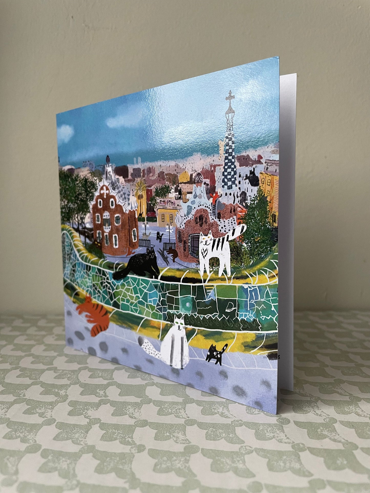 Cats in Barcelona: Greeting card